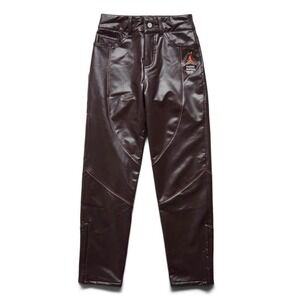 NIKE AIR JORDAN X MAISON CHÂTEAU ROUGE WOMEN VEGAN LEATHER PANTS DJ9764-203 Sz 4